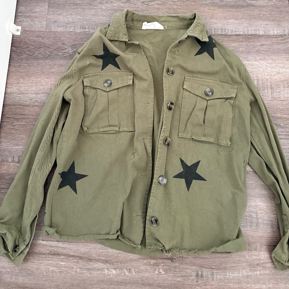 Revolve green w/stars jacket
